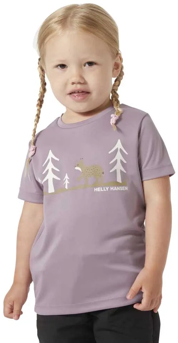 Helly Hansen Tech Graphic K T-shirt Met Korte Mouwen 5 Years Kinderen Paars