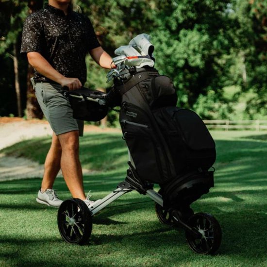 BagBoy Nitron golftrolley zwart/zand — afbeelding 3