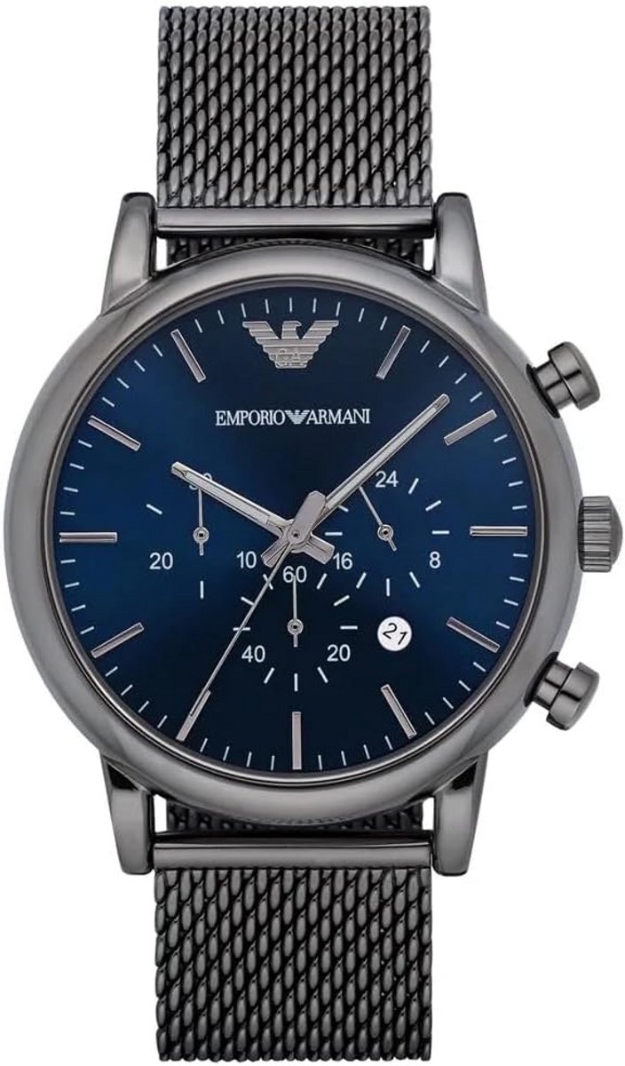 Heren Horloge Chronograaf met 46mm Kast en Roestvrij Stalen Band