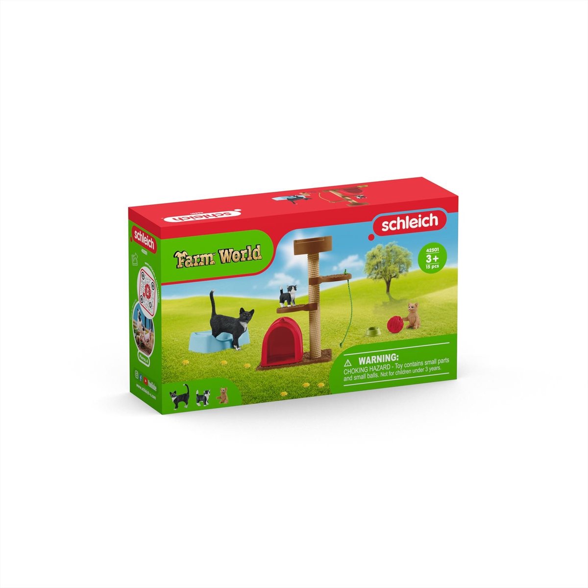 schleich FARM WORLD - Wandeling met een schattig katje - Speelfigurenset - Kinderspeelgoed voor Jongens en Meisjes - 3 tot 8 jaar - 9 Onderdelen — afbeelding 9