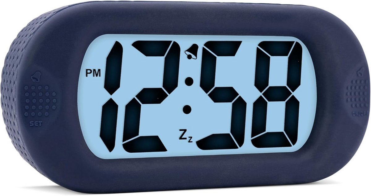 Digitale Wekker met Lichtgevend Display en Motion Sensor - Donkerblauw