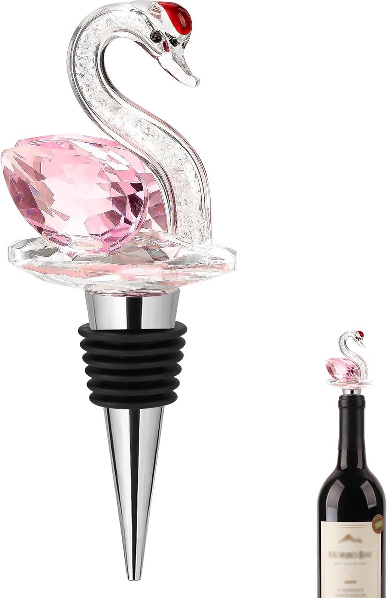 Zwanenhals Flesstop - Siliconen Kurk voor Wijn en Drank Flessen - Elegant Drankstopper