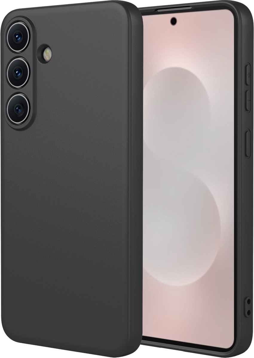 MobyDefend Hoesje - Geschikt voor Samsung Galaxy S26 - Matte Siliconen Backcover - Zwart