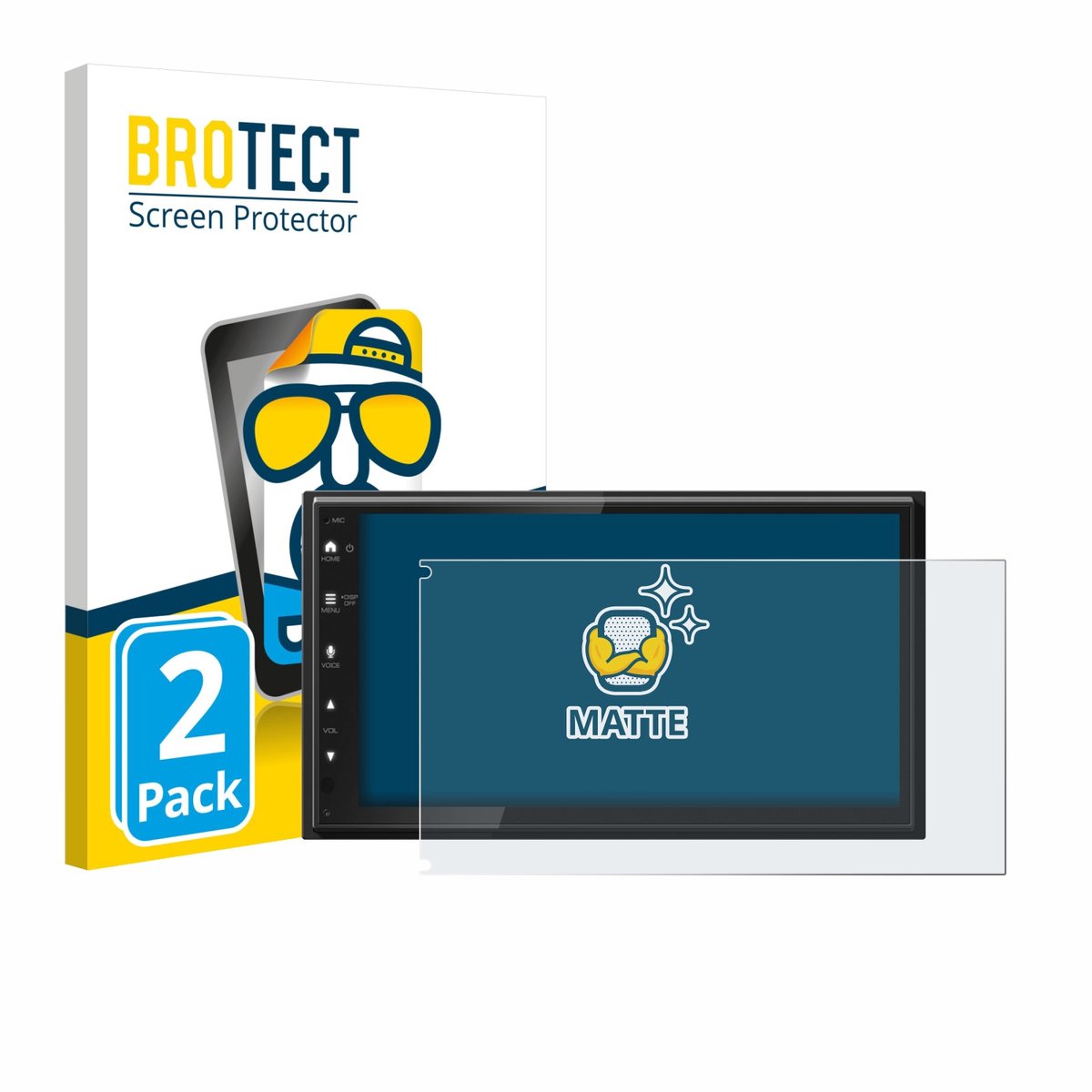 BROTECT - Screenprotector voor Kenwood DMX6523DABS - Folie Beschermfolie matte 2 Stuks