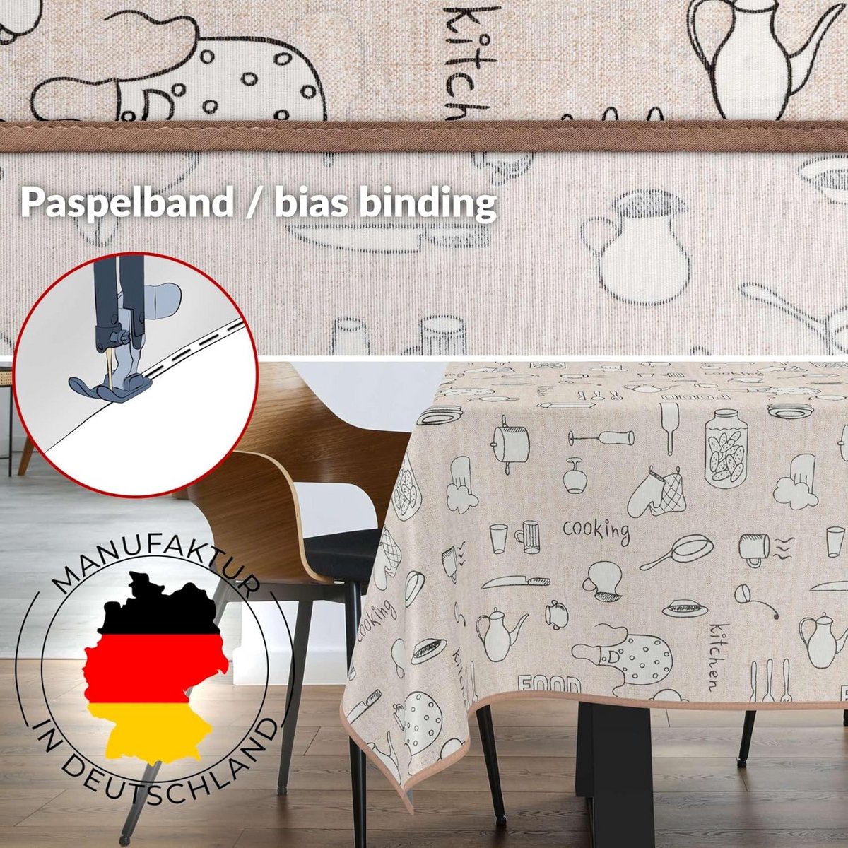 Waterafstotend Stoffen Tafelkleed Katoen Polyester 160x120 cm Binnen Buiten