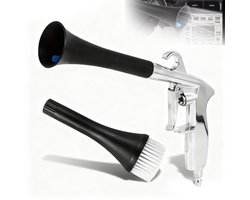 Ynkkvre - Autoreinigingspistool - Autodetailing-luchtpistool - Reinigingspistool - 1 stuk - 346 gram - Aluminium/PE - Cycloontechnologie - 6-9,2 bar - Voor droge reiniging van interieur en textiel