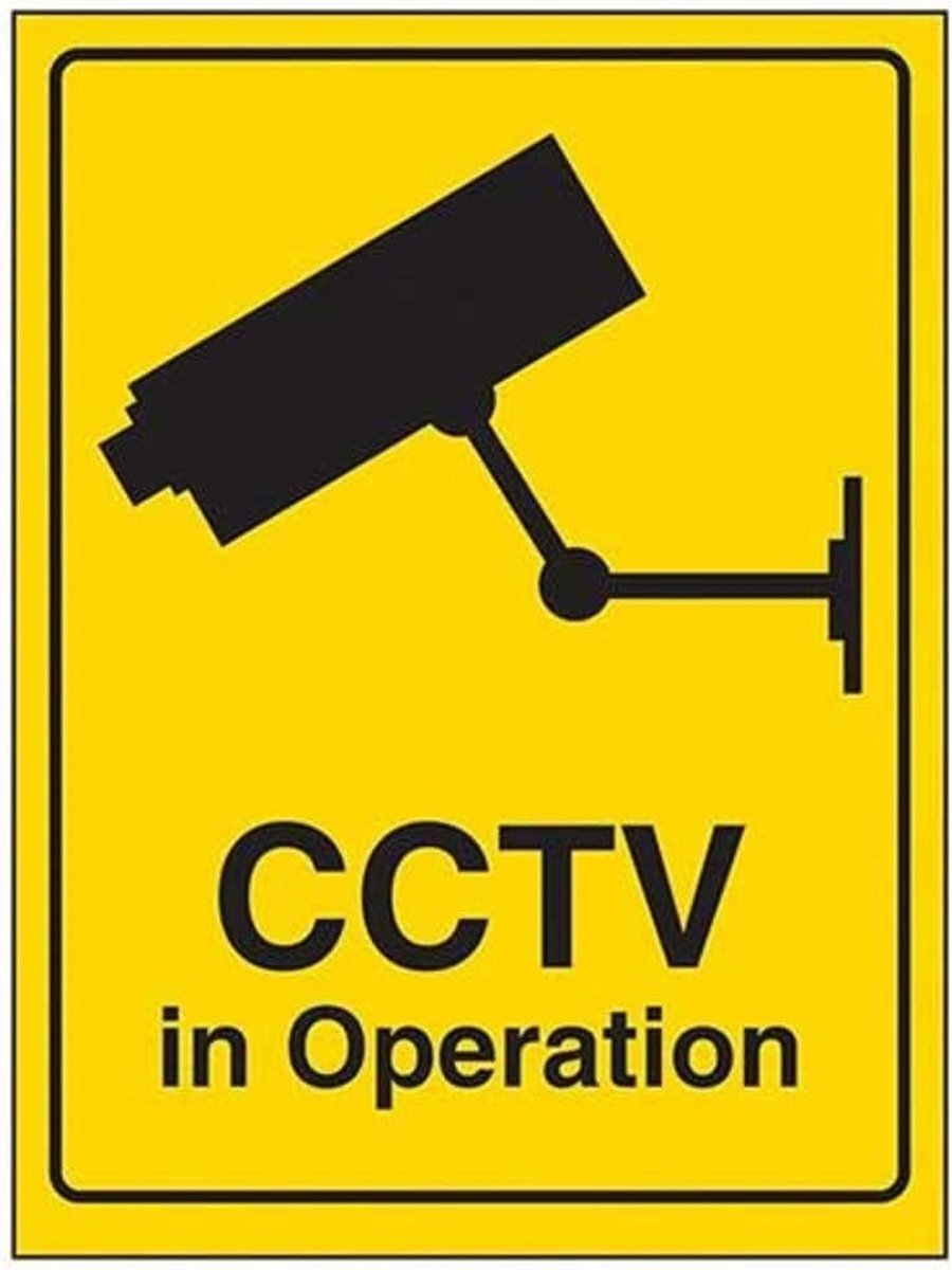 CCTV Bewakingscamera Waarschuwingsbord Zelfklevend Vinyl