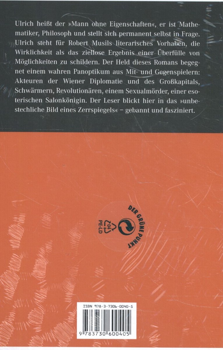 Der Mann ohne Eigenschaften, Robert Musil | 9783730600405 | Boeken