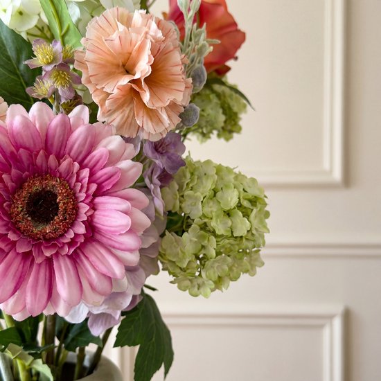 Blush Spring – XL Kunstbloemen Boeket 108 cm – Luxe Zijdebloemen Statement voor Modern Interieur – Roze Design