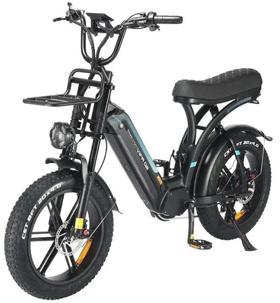 OUXI Q8 Elektrische Fatbike - Lage Instap - Ingebouwd Alarmsysteem - 20 Inch - 250W Motor - 7 Versnellingen - 85 km Actieradius - Hydraulische Schijfremmen - Zwart van Ouxi — afbeelding 2