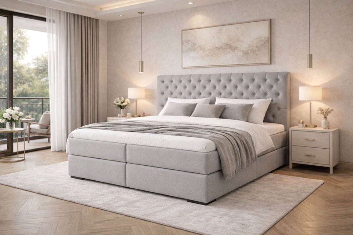 Boxspring Waalwijk Compleet van DER Bedding - OP MAAT & Verkrijgbaar in veel diverse kleur