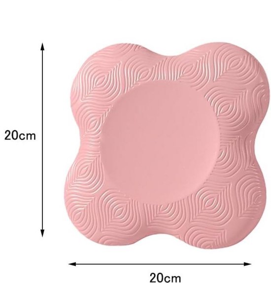 2x Knie kussens yoga - Kniebeschermers - Antislip - Knee pads - Sportmat - Fitness - Elleboog/pols/kniebescherming - 20x20x2 cm - Roze - Jonyx — afbeelding 3