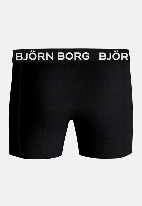 Zwarte Björn Borg boxer met witte merknaam op de elastische band.