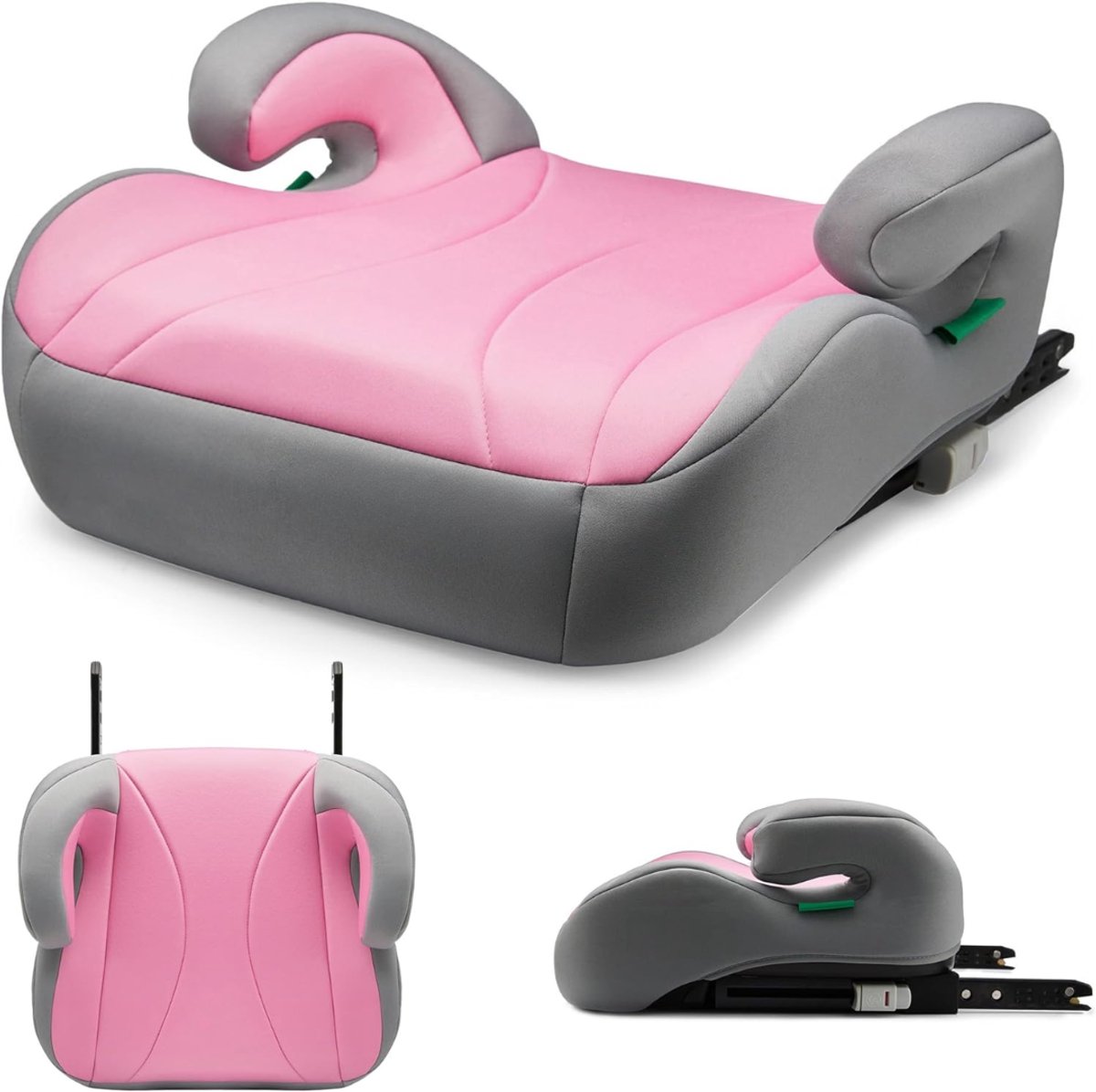AMA® Zitverhoger Auto - Stoelverhoger voor Auto - Kinderzitje Auto - 44 x 43 x 22cm - Roze