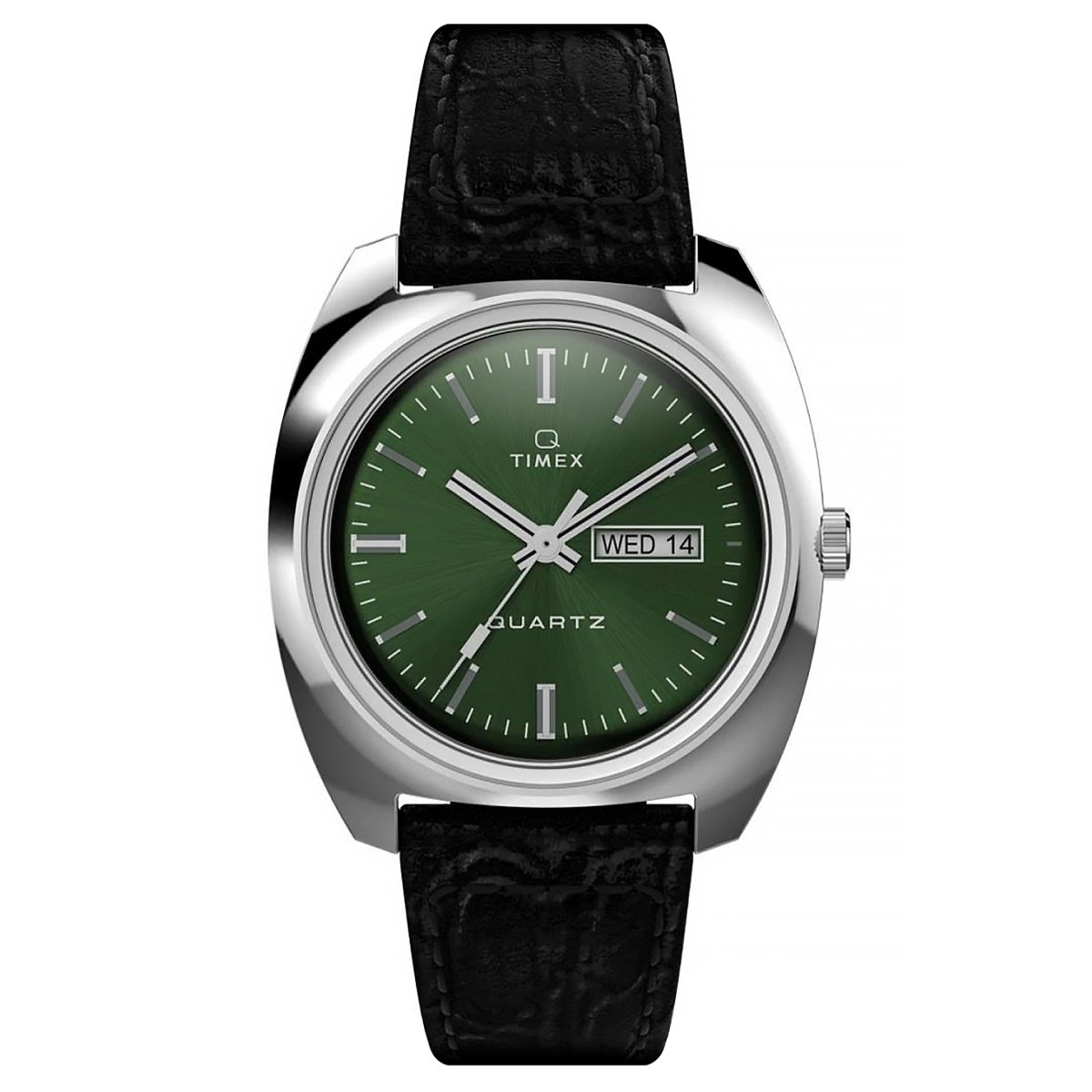 Timex Q Dress TW2W44700 Horloge - Leer - Zwart - Ø 37.5 mm