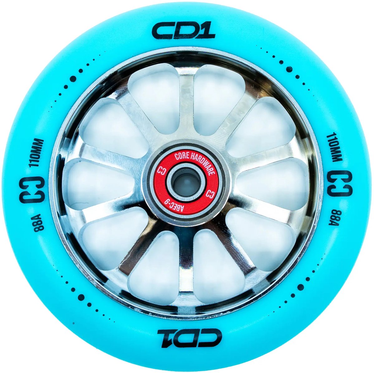 CORE CD1 Stuntstep Wiel 110mm Blue Chrome
