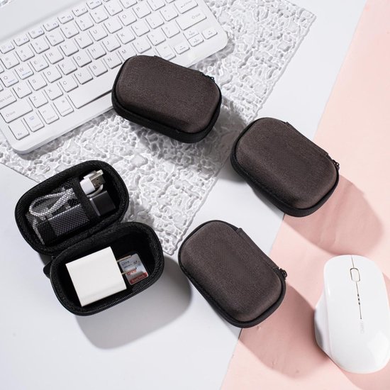 Famanu - Shockproof Etui voor Laptop Adapter, opbergcase voor USB en SD-kaart, elektronica accessoires — afbeelding 3