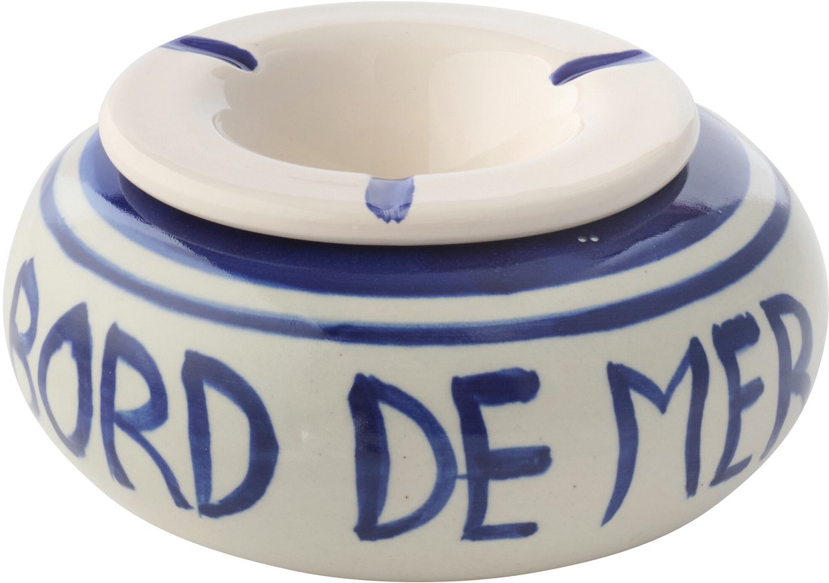 J-Line asbak - keramiek - donkerblauw - large