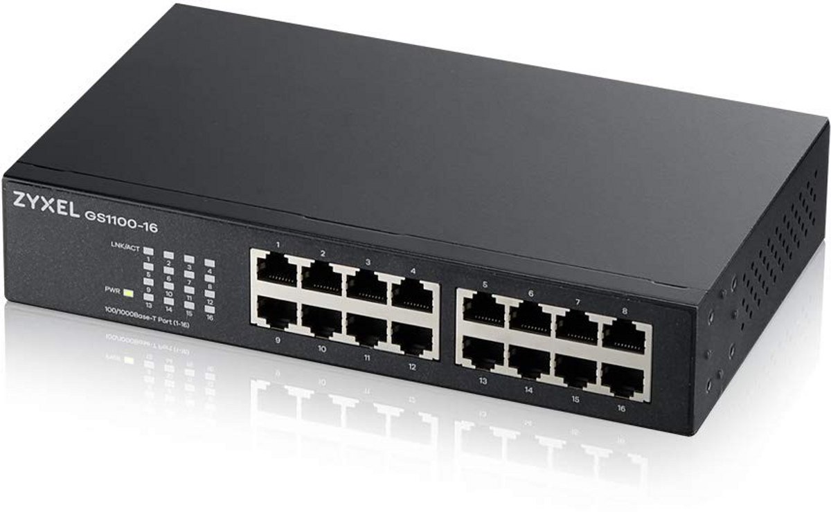 16-Poorts Gigabit Switch - Onbeheerd Netwerk Hub - Plug & Play