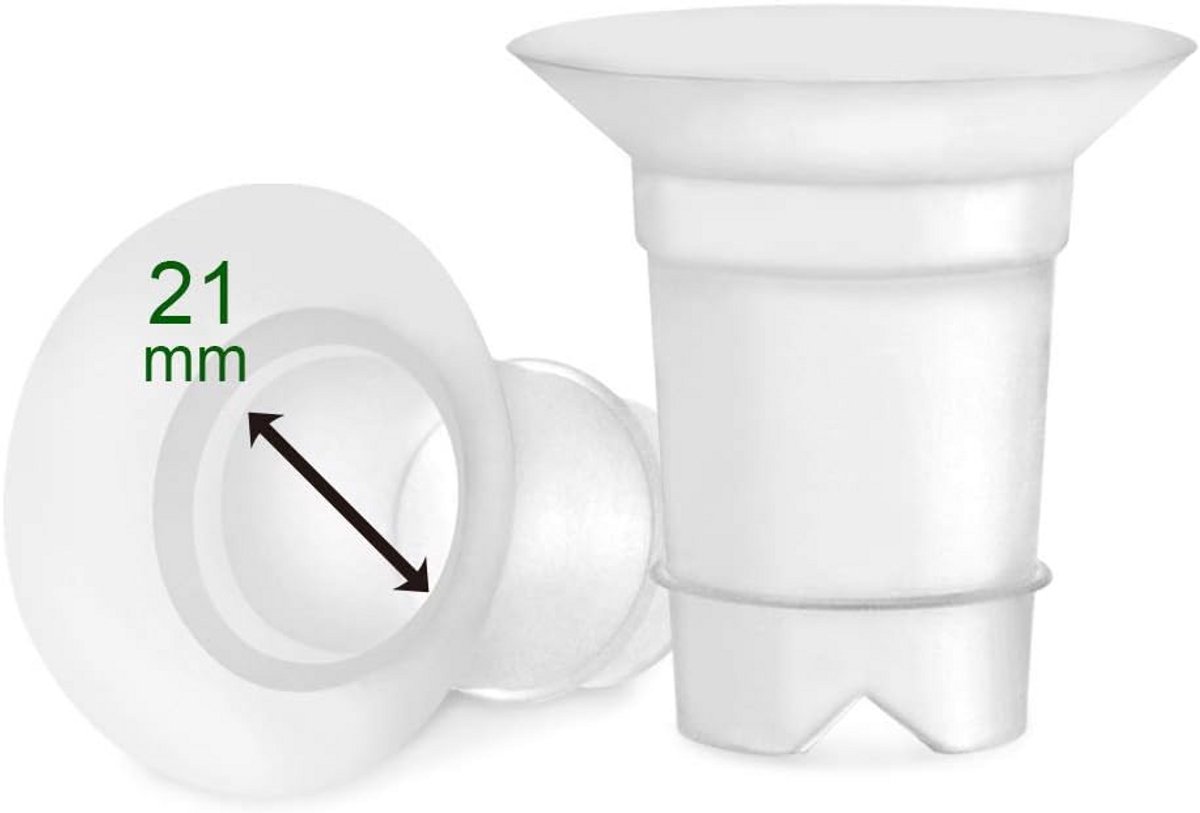 Fensinzetstukken 21 mm voor borstschilden, compatibel met 24 mm en 25 mm borstkolfonderdelen, 2 stuks