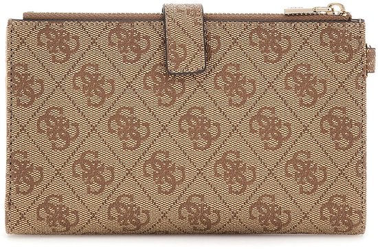 GUESS porte-monnaie Laurel II SLG Double Zip Organizer Latte Logo beige