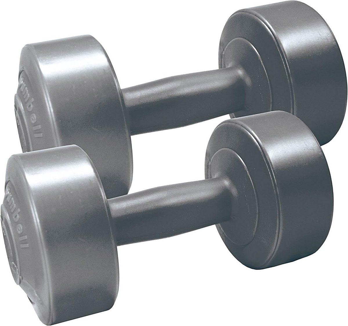 Set van 2 Zwarte Fitness Halters van 5 kg voor Krachttraining