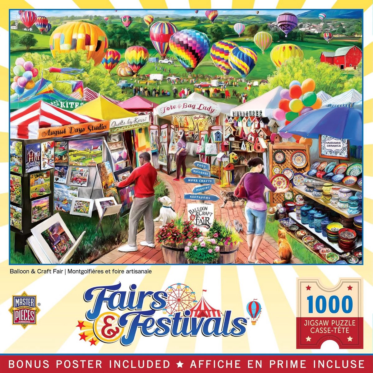 Puzzel 1000 Delen Inspirerende Kermis en Ambachtelijke Markt