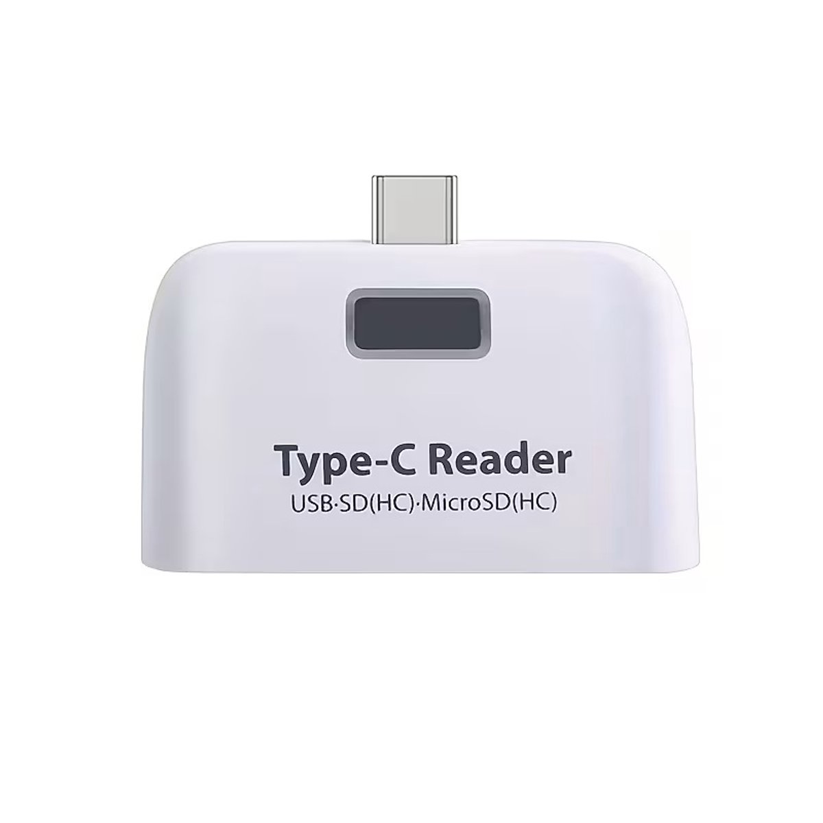 Compacte Type-C Kaartlezer – Kaartlezer - USB, SD(HC), MicroSD(HC) Voor Smartphone, Tablet & Laptop - Wit