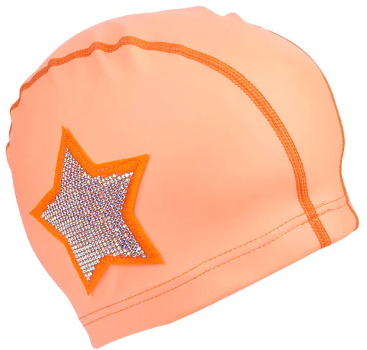 Bling2o badmuts kinderen - koraal ster - rekbaar - zwemmen - in doorzichtig zakje - orange