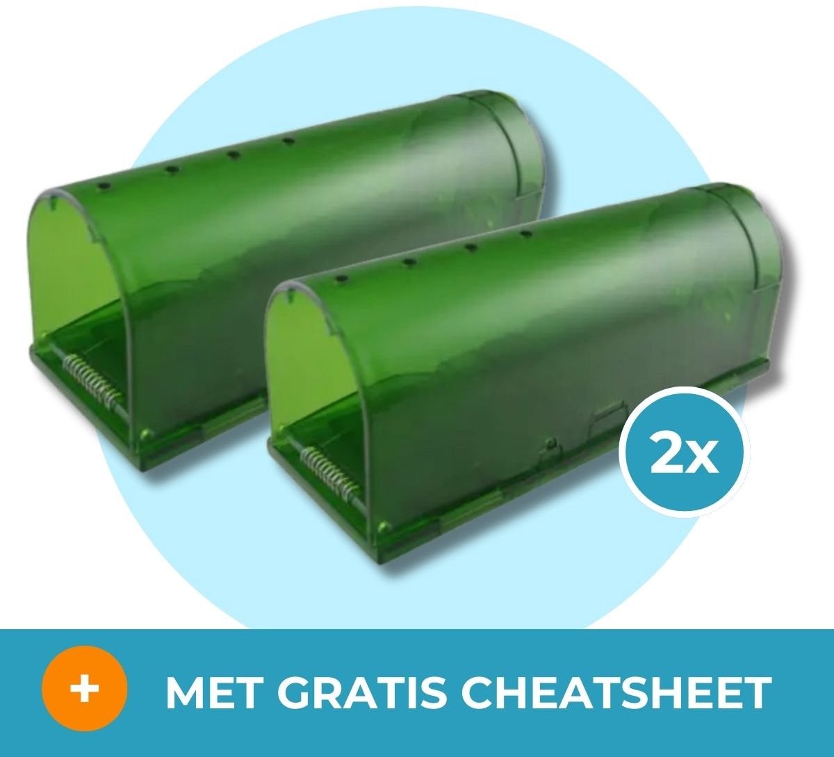 Unpest diervriendelijke muizen inloopval 2-pack - Effectieve Muizenvangkooi - Met gratis cheatsheet