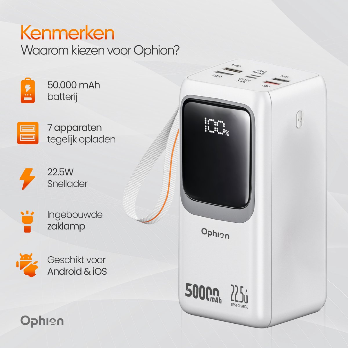 MostEssential Powerbank PRO 50.000 mAh met 7 Oplaadpoorten - afbeelding 2