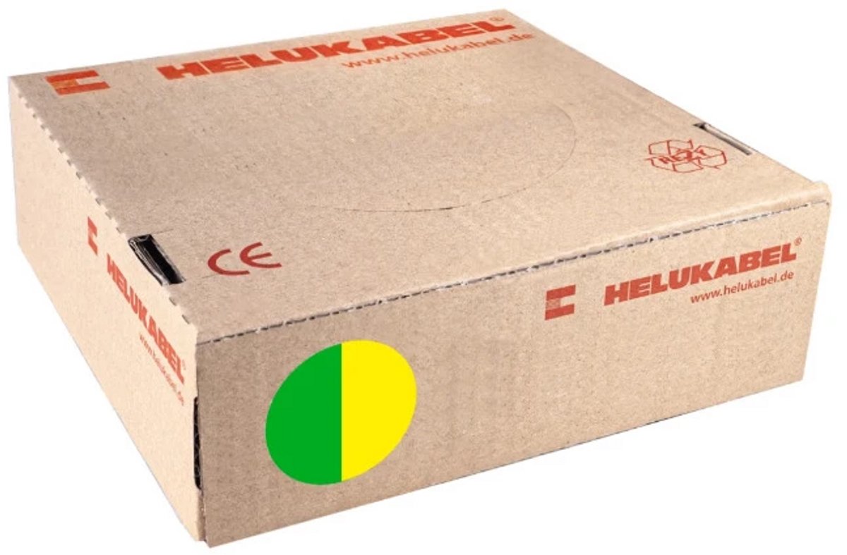 Montagedraad VDS 6mm² (H07Z-K) 90°C groen/geel - per rol 100 meter (51796)