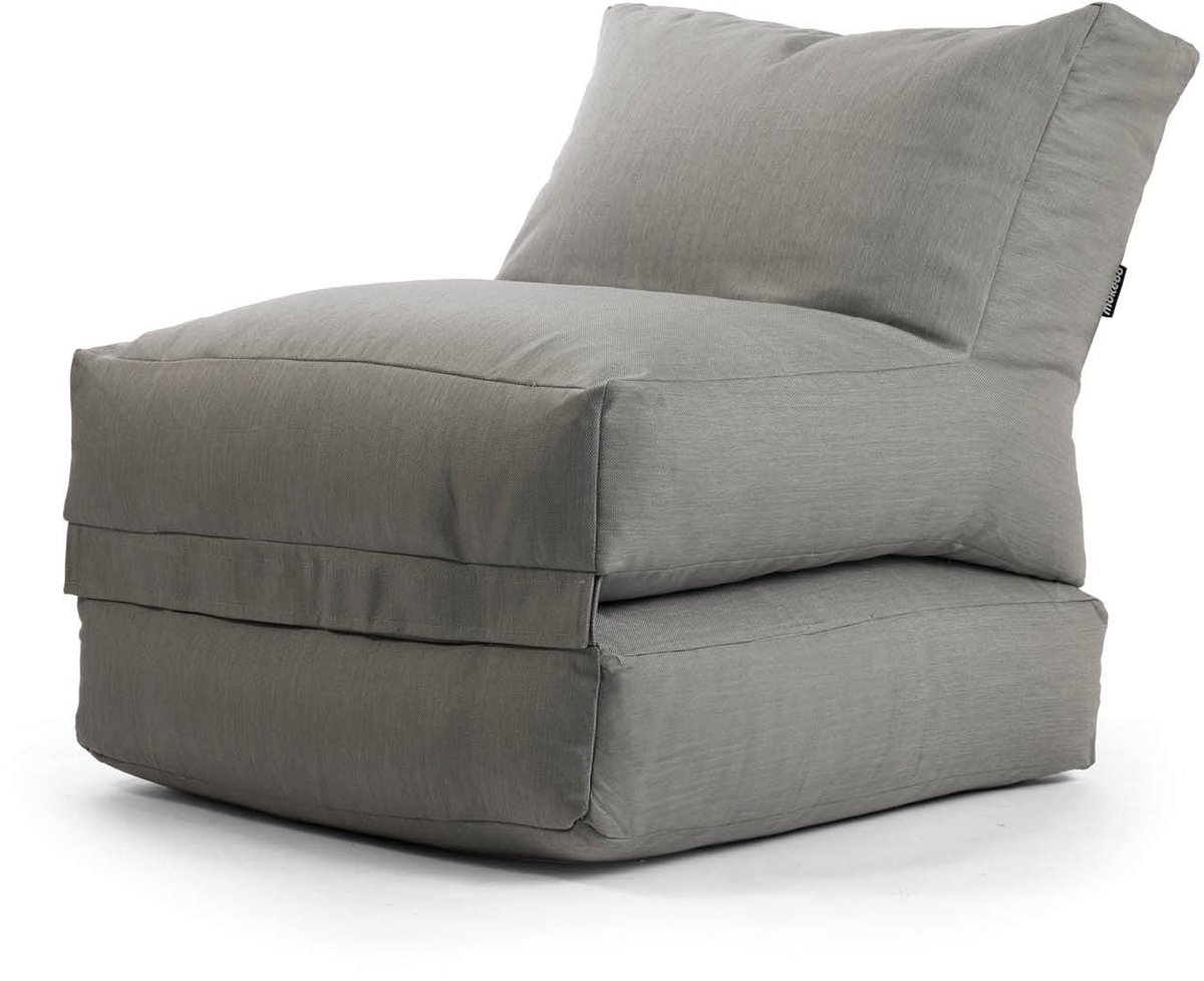 mokebo Outdoor Zitzak 'Der Summerdream', Bean Bag met vulling of tuinligbed voor indoor & outdoor, relaxliege voor kinderen & volwassenen in Steengrijs