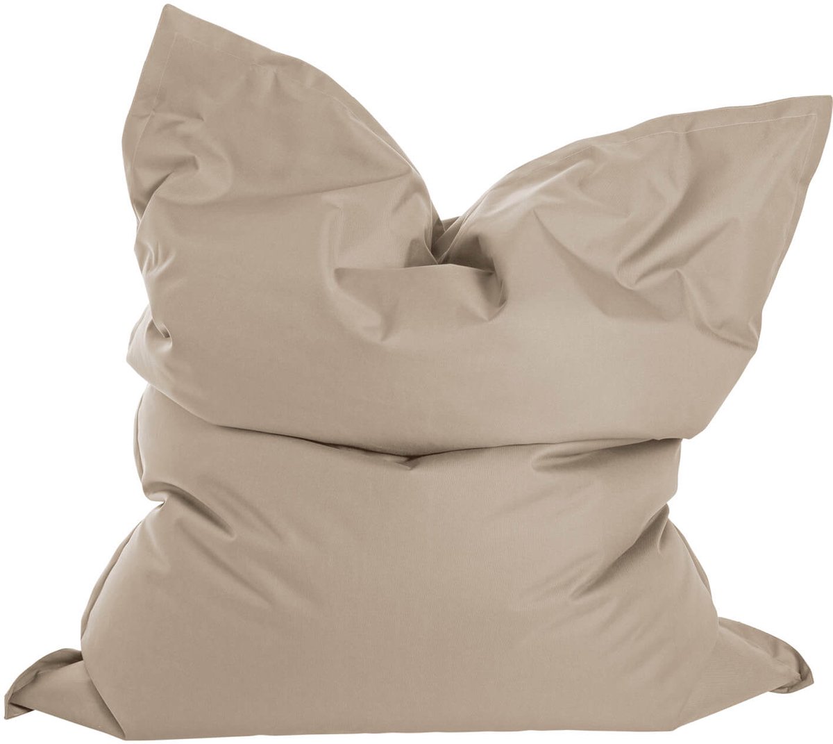 mokebo Zitzak Outdoor XXL voor kinderen & volwassenen 'Der Große', Bean Bag, zitkussen, ligkussen of reuze zitzak met vulling, 130x170cm, Beige