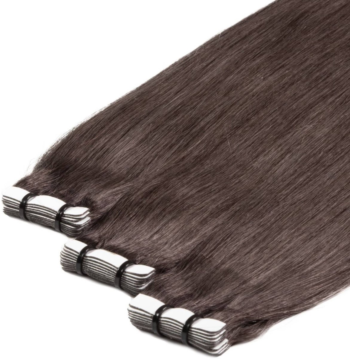 hair2heart Premium Tape Extensions Echt haar glad - 10 tapes 2,5 g 50 cm 6/0 donkerblond
