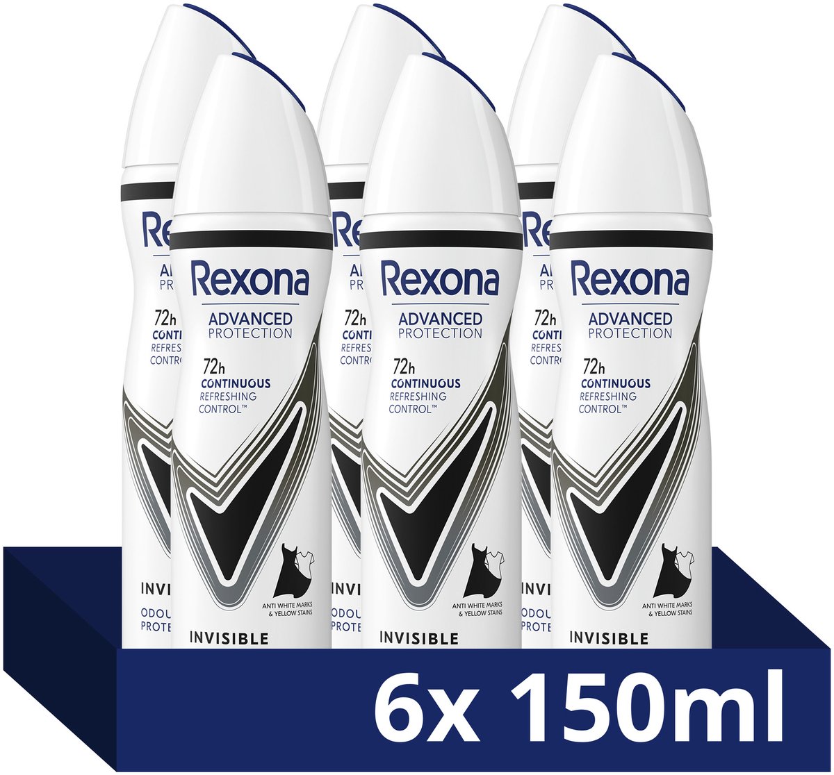 Bol.com Rexona Women Advanced Protection Anti-Transpirant Spray - Invisible - met Continuous Refreshing Control Technologie - 6 ... aanbieding