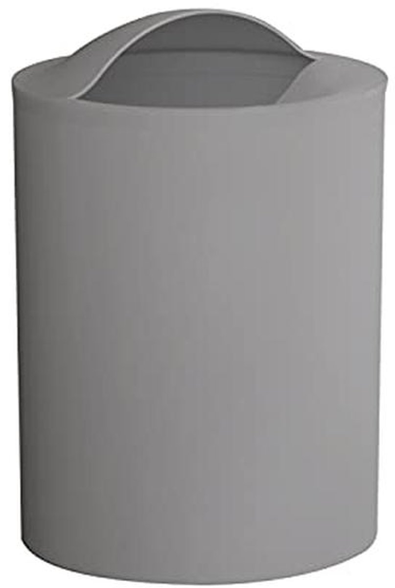Prullenbak Grijs 26,5 x 19 x 19 cm van Thermoplastisch Hars – 2 Jaar Garantie