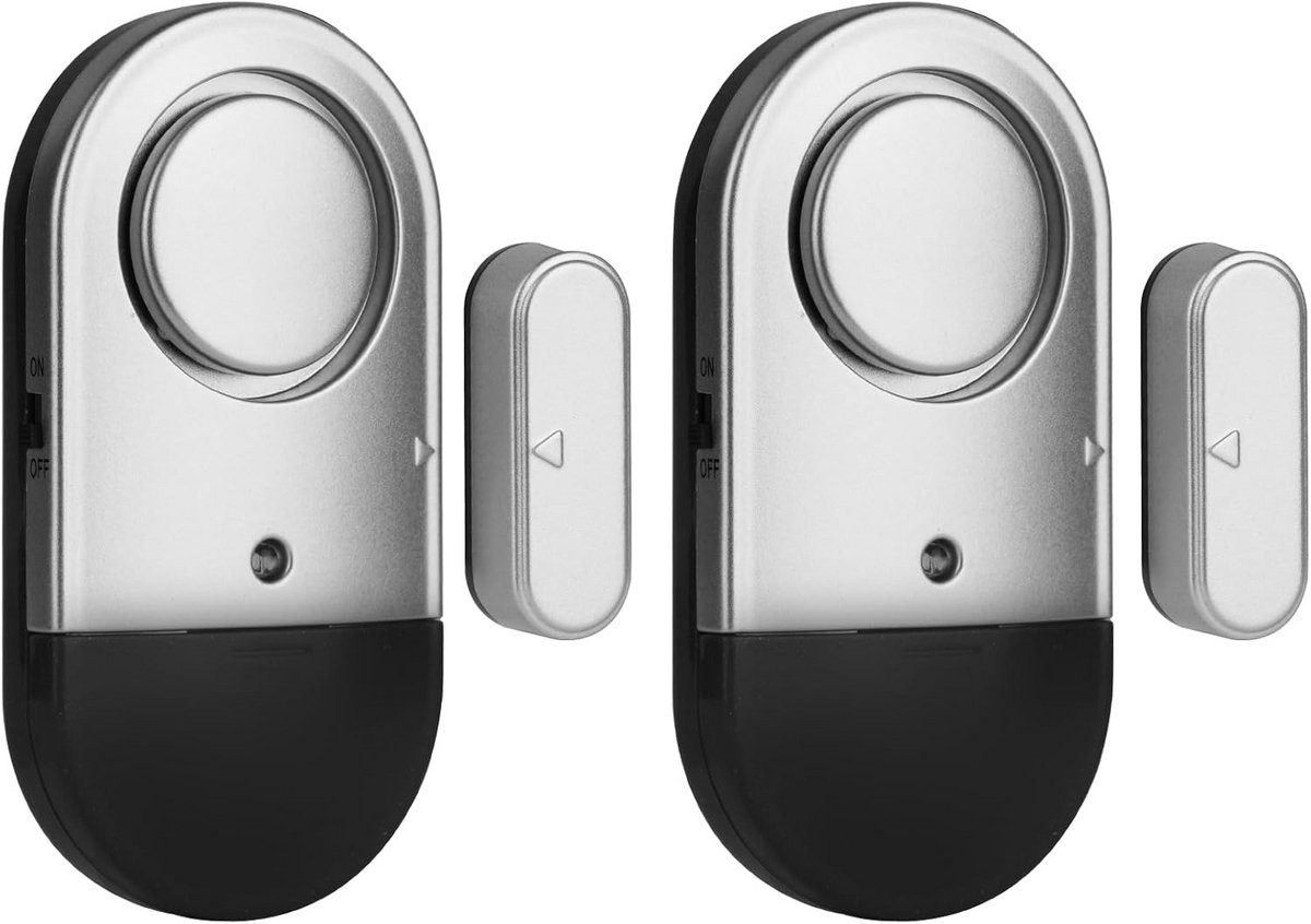 Ultradunne Draadloze Deur- en Raamalarmen met 125DB Alarm - Ideaal voor Huisbeveiliging en Kinderveiligheid