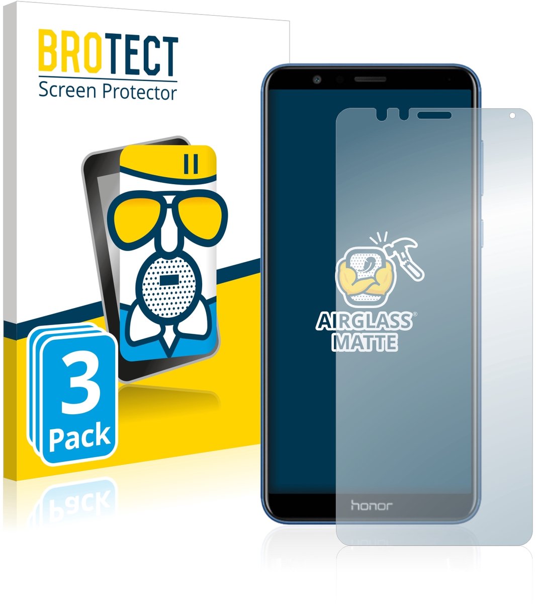 BROTECT - Screenprotector voor Honor 7X - Folie Beschermfolie Beschermglas matte 3 Stuks