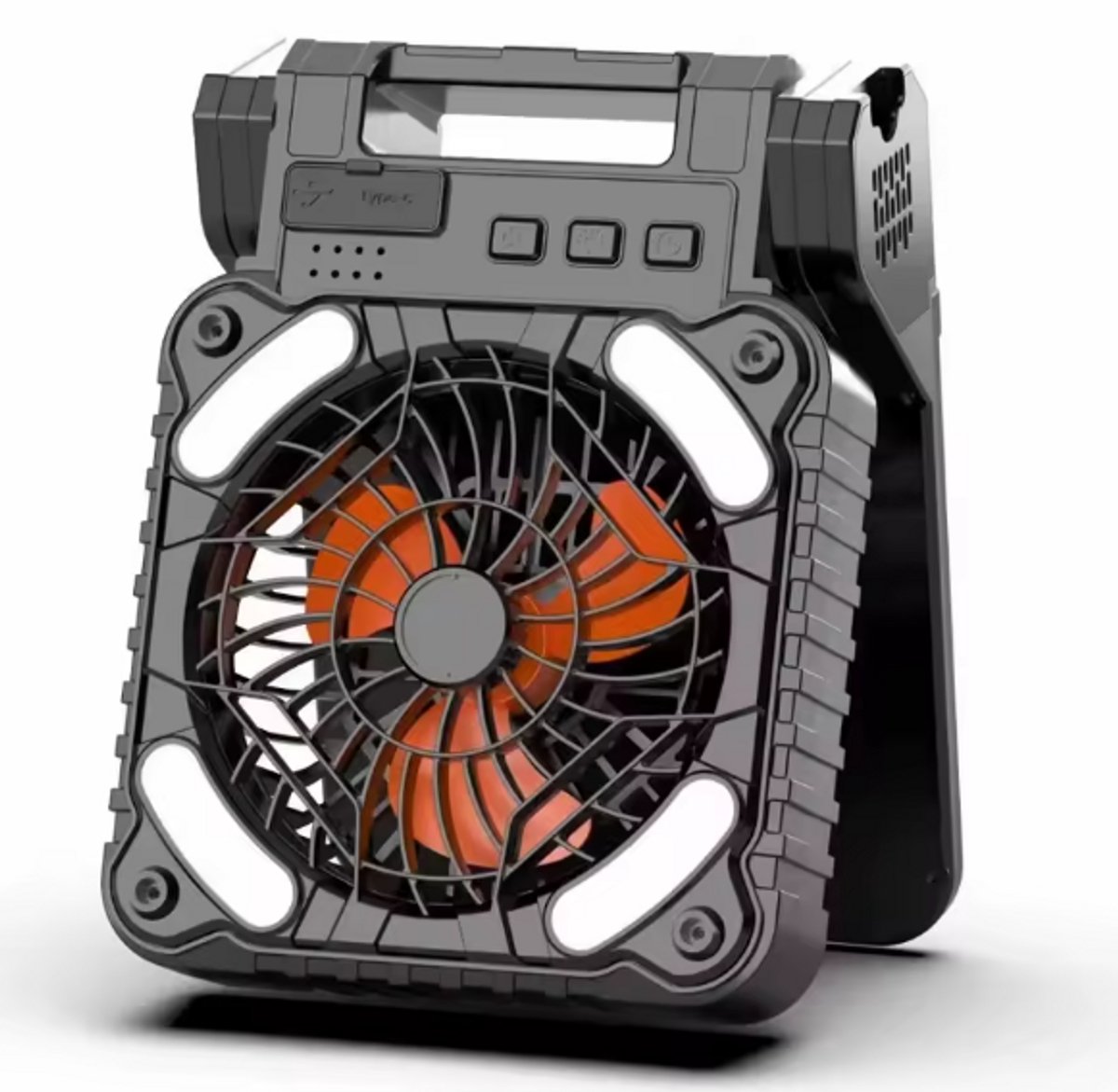 RezReady Campingventilator XSY99 – 5200mAh Solar, USB & LED-verlichting
