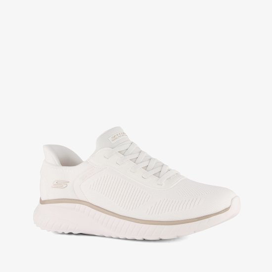 Skechers Slip-ins: BOBS Sport Wide Fit dames sneakers wit - Maat 42 - Extra comfort - Memory Foam