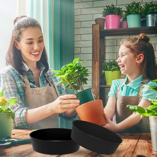 Tuinzeef - 2-delige grondzeef set - zandzeef - plastic grondzeef - plastic gaas zeef - tuinzeef voor zaailingen - tuingaas voor plantengrond - tuingereedschap - zaailinggereedschap - 20,8 cm van Merkloos	 — afbeelding 2
