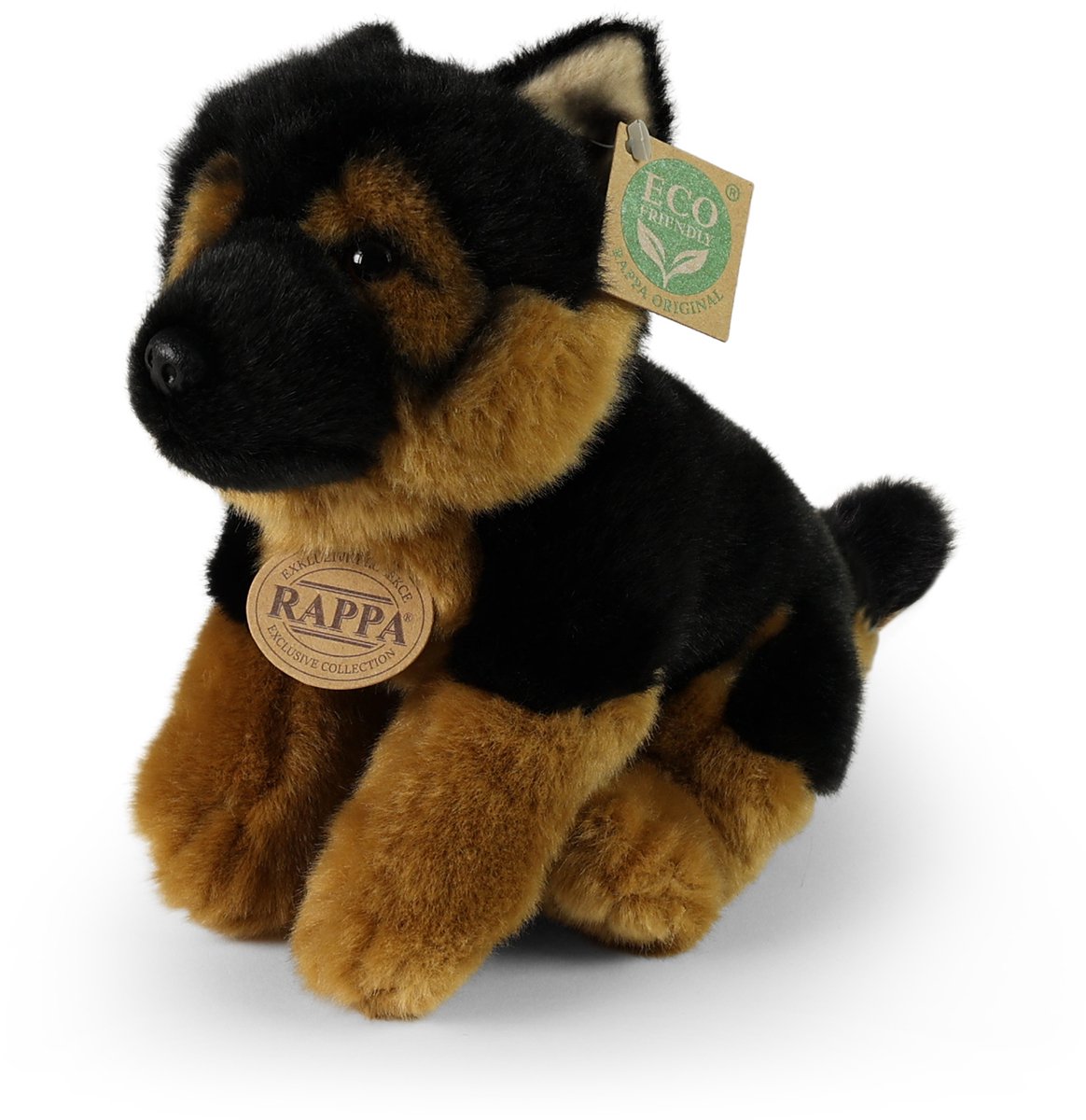 Rappa Eco Friendly Serie - Pluchen Duitse Herder - 23 cm - Zacht Pluche - Milieuvriendelijk