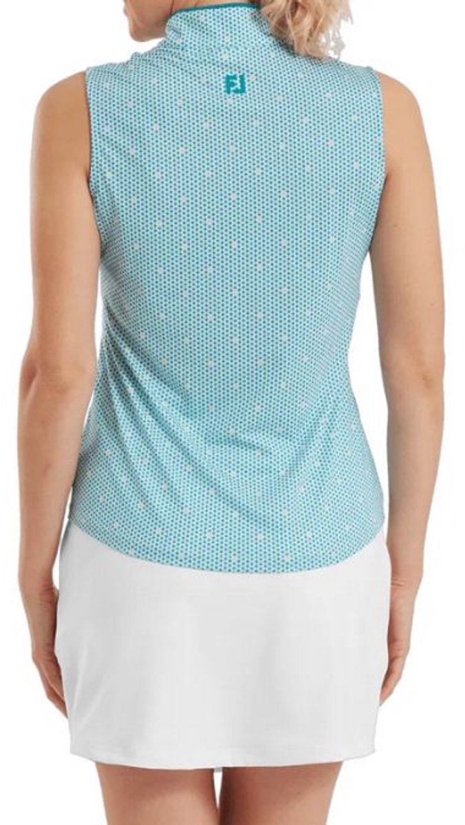 Footjoy Dames Front Tank Print Wit Turquiose van Footjoy — afbeelding 5