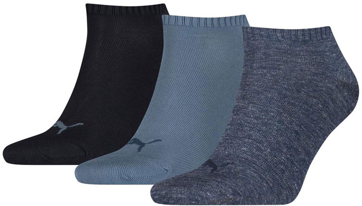 Puma 6-Pack Katoenen Sneakersokken Halfhoge Pasvorm Heren Dames – 261080001 Blauw