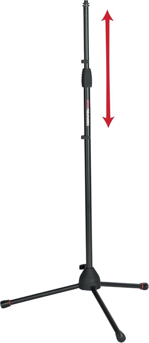 Standaard microfoonstatief met instelbare hoogte en adapters voor 3/8" en 5/8"