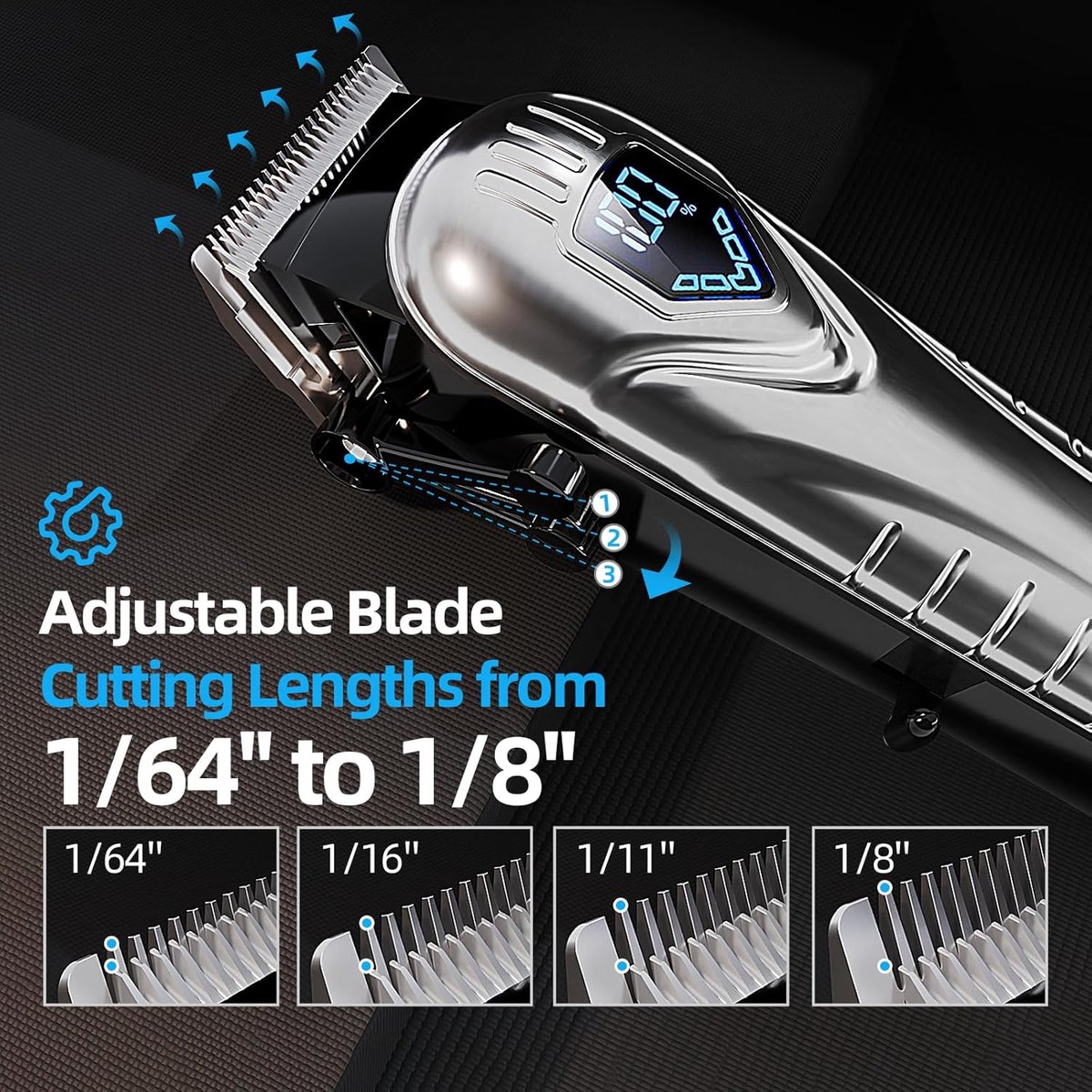 Professionele Draadloze Tondeuse - Tondeuse Mannen Hoofdhaar - Cheveux Haar - Haartrimmer - Kapper Haar Machine - Haartondeuse - Trimmer Baard - Barber Set - Barbe Hair Clipper - Kapper Trimmer - Kappersset thumbnail 2