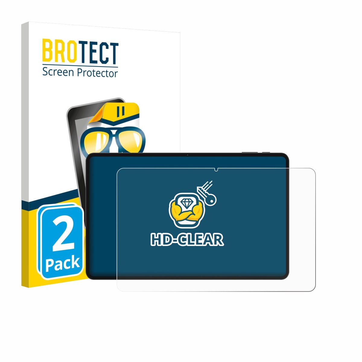 BROTECT - Screenprotector voor Teclast T60 Pro - Folie Beschermfolie transparant 2 Stuks