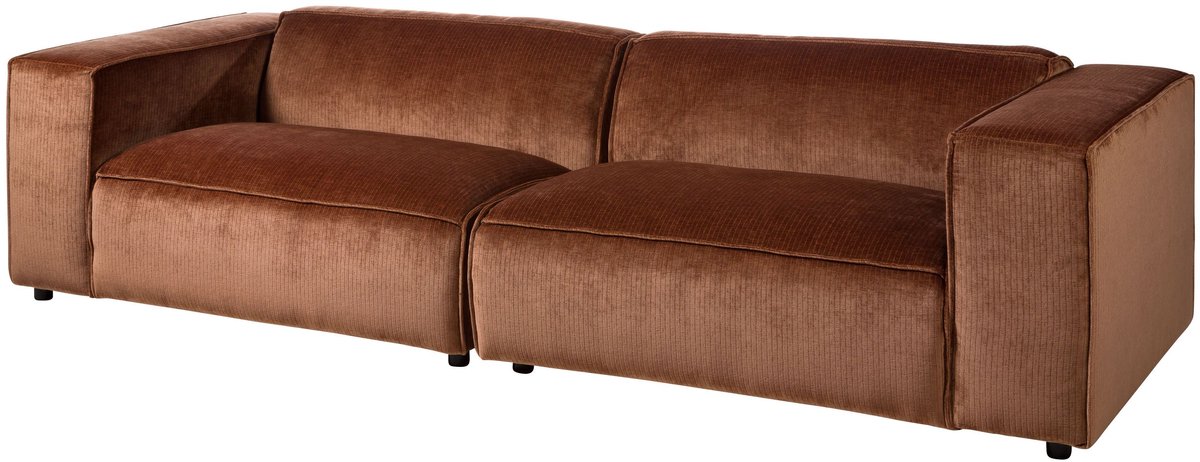 MASSIVMOEBEL24.DE 3-zitsbank AMELIE rood 286 x 69 x 103 cm