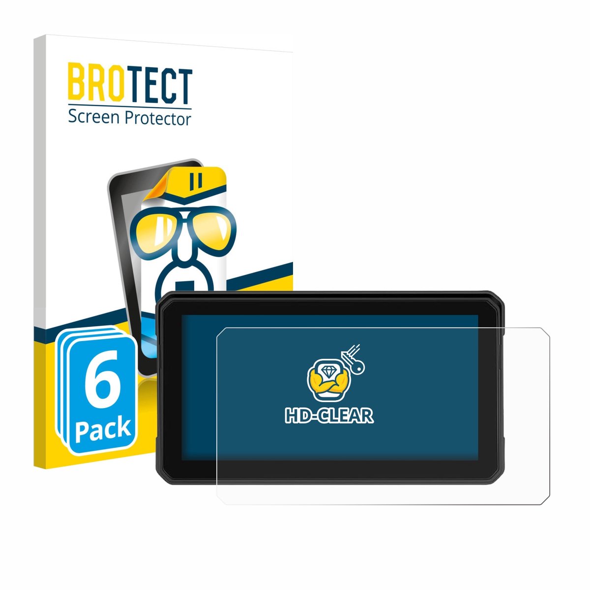 BROTECT - Screenprotector voor GOHHDL A4058 6" - Folie Beschermfolie transparant 6 Stuks